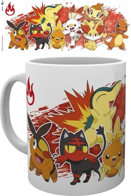 Obrázok produktu pre Keramický hrnček Pokémon - Fire Starters White (320 ml)