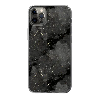 Produktbild von MuchoWow® Handyhülle Schutzhülle Hülle für iPhone 13 Pro Max Marmor - Glitter - Gold - Schwarz - Muster Silikon Softcase Handy Hülle - Mobiltelefon