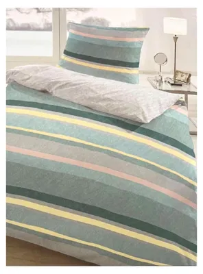 Produktbild von Feinbiber Bettwäsche, Kopfkissen 80x80 cm, Bettbezug 155x220 cm mit Reißverschluss, 100% Baumwolle