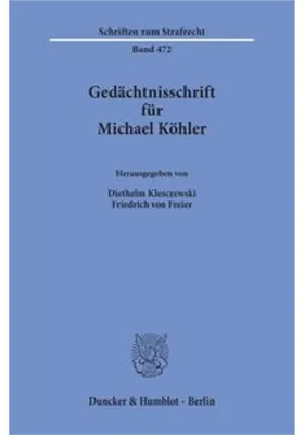 Produktbild von Gedächtnisschrift für Michael Köhler