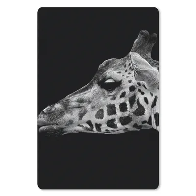 Produktbild von MuchoWow® Mauspad Mousepad Tiere - Giraffe - Schwarz - Weiß 18x27 cm - Mousepads - Maus Mat - Pad - Mausunterlage