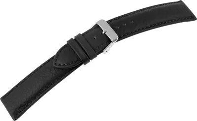 Produktbild von Echtleder Uhrenarmband, schwarz