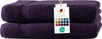 Produktbild von Duschtücher 70x140 cm aus 100% Baumwolle im 2er Set, Frottier Handtücher Set 500g/m2