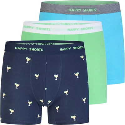 Produktbild von Happy Shorts Herren Boxer Jersey 3-Pack limoncello - Größe M