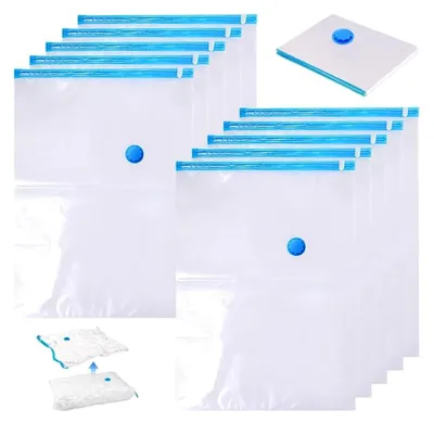 Produktbild von 10 Vakuumbeutel für Kleidung 30 x 40 CM, Vakuumtüten für Bettdecken, wiederverwendbare Aufbewahrungsbeutel