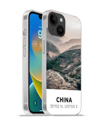 Produktbild von MuchoWow® Handyhülle Schutzhülle Hülle für Apple iPhone 14 - Softcase China - Berge - Asien - Sommer Silikon Softcase Handy Hülle - Mobiltelefonhülle