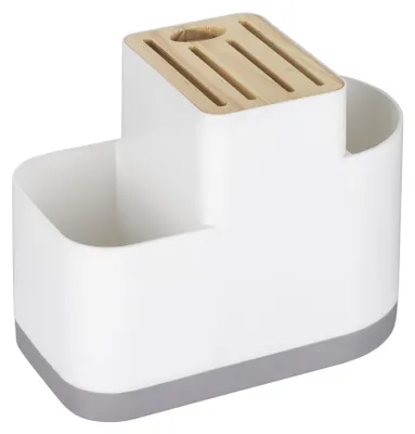 Produktbild von Messerblock mit Utensilienhalter Bambus Kunststoff Küchenorganizer