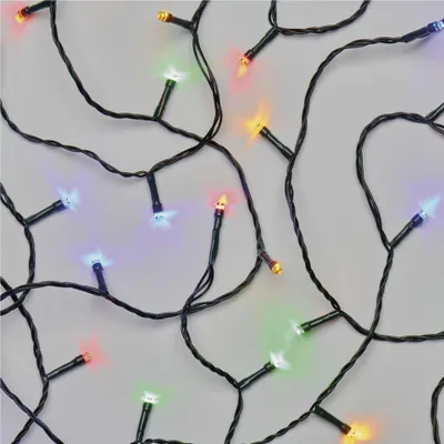 LED vánoční řetěz, 18 m, venkovní i vnitřní, multicolor, programy