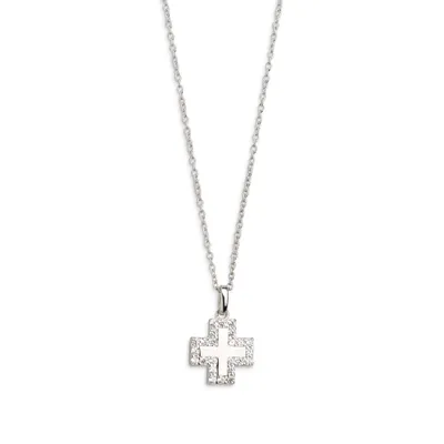 Produktbild von Xenox Damen 925 Sterling Silber Halskette mit Kreuz-Anhänger mit Zirkonia in silberfarben - XENOX SP-Kreuze - XS8618