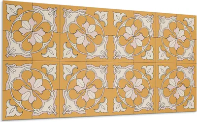 Produktbild von Blumenmuster Im Mosaik – Selbstklebende Fliesen – Wandverkleidung – Wandpaneel – PVC Fliesen – Vinylflisen – PCV Flisen – Selbstklebend – Wanddeko – 10 Stück 100 x 50 cm