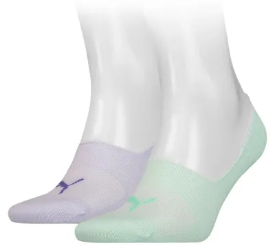 Immagine prodotto di Puma - Calzini alla caviglia "Footie" da donna (confezione da 2) PP5991 (43 EU - 47 EU) (colorati)
