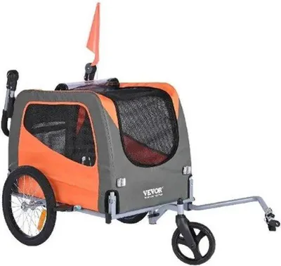 Obrázek produktu pro psí kočárek s funkcí joggeru – skládací – 2 v 1 – do 30 kg – XL – oranžový