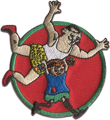 Produktbild von Pippi Langstrumpf © Kapitän Stark - Aufnäher, Bügelbild, Aufbügler, Applikationen, Patches, Flicken, Zum Aufbügeln, Größe: 6,6 x 6,9 cm