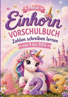 Produktbild von Mein Einhorn Vorschulbuch - Zahlen schreiben lernen von 1 bis 100