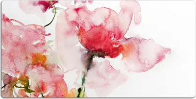 Produktbild von Schreibtischmatte Tischunterlage 100x50 cm Mauspad - Aquarellblumen