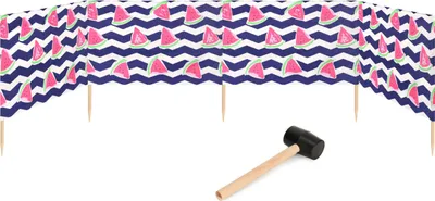 Image de Garronda Plage Paravent 5m de long plus maillet en caoutchouc GAEX001 (Pastèque-2, 5 m)