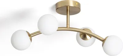 Produktbild von Deckenleuchte Metall und Glas Moonlight Brass Ovo 4 Strahler Gold