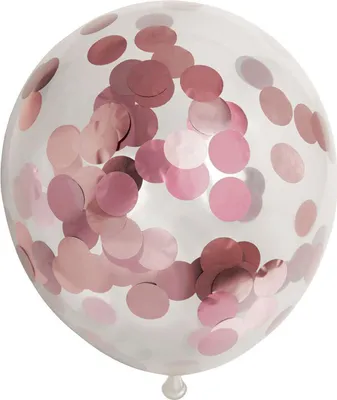 Produktbild von Confetti Balloons Paper Confetti Metallix Rose Gold, 6st.