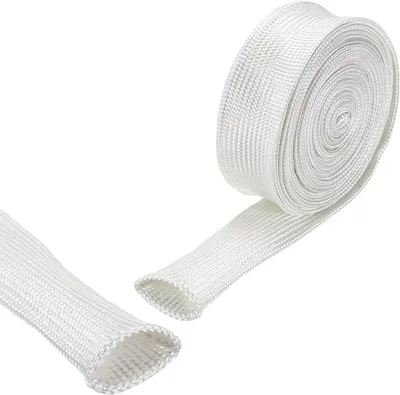 Productafbeelding van Isolatiekous Glasvezel - Hittebestendige Kous - Bedrading Isoleren - Hoge Temperatuur - 4 mm - Wit