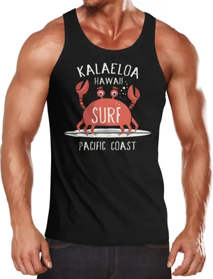 Produktbild von Herren Tank-Top Surf Krebs Muskelshirt Muscle Shirt Neverless® schwarz XXL