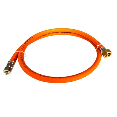Obrázek produktu pro Zatechs propan-butanová hadice 5 m 20 bar Ø9,0 mm kombinovaná přípojka 21,8 mm levý závit x 1/4" levý závit plynový gril sporák topení