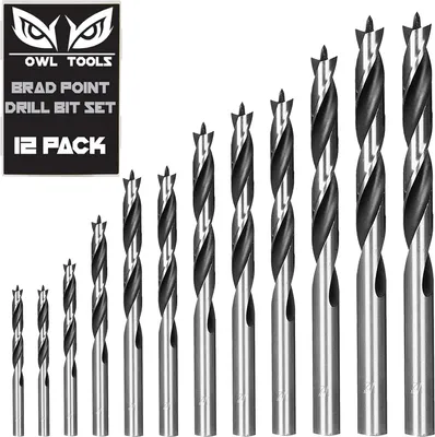 Produktbild von Holzbohrer-Set (12er-Pack mit Aufbewahrungskoffer) Tischlerqualität – splitterfreie, perfekt runde Löcher in alle Holzarten bohren