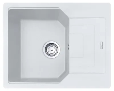 Produktbild von FRANKE Spüle URBAN UBG 611-62 in GLACIER mit Drehexcenterbedienung Edelstahl / Ausschnittmaß 600 x 480 mm R15 / Granitspüle