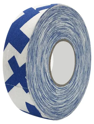 Productafbeelding van 2,5 cm x 25 meter beschermband voor hockey, sport, badminton, stangbescherming, racketbanden, blauw, met plusteken