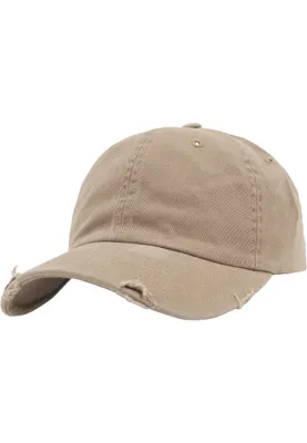 Produktbild von FLEXFIT 6245DC | Low Profile Destroyed Cap / Extra tiefe Form - Farbe: Khaki - Größe: One Size