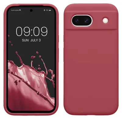 Produktbild von kwmobile Handyhülle für Google Pixel 8a Hülle, für Pixel 8a Case - Hülle Silikon - kabelloses Laden - Dark Rose