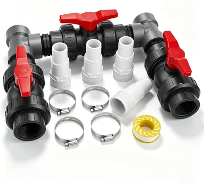 Zdjęcie produktu dla Zestaw Bypass do pompy ciepła z przyłączami 32 mm i 38 mm