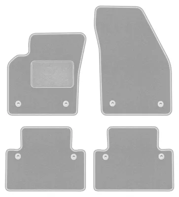 Image de Tapis de sol en moquette pour Volvo C30 2006-2012 (à hayon) – jeu de 4 pièces, gris, sur mesure – Wielganizator OSLO
