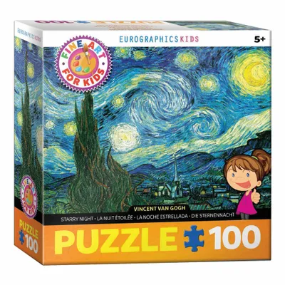 Obrázek produktu pro Eurographics puzzle Hvězdná noc, Vincent van Gogh, 100 dílků, 48 x 33 cm, 6100-1204