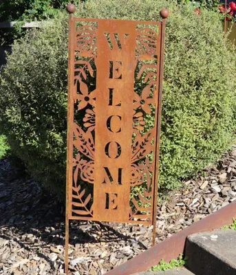 Produktbild von Edelrost Gartenschild Welcome