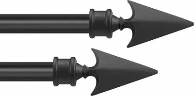 Imagen del producto de Barra telescópica para cortinas, color negro, de 92 a 168 cm