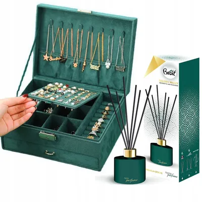 Produktbild von Schmuckkästchen Etui Organizer Flasche grün Box PD133
