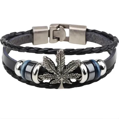 Produktbild von Herrenarmband MH-38978 - Schwarz/Silber KP38978