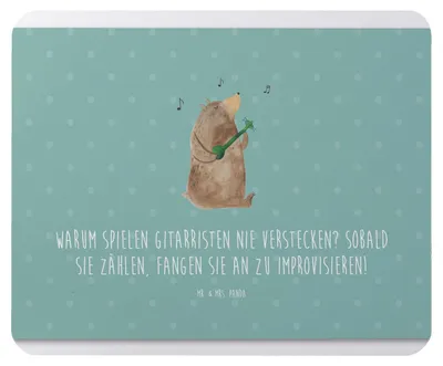 Produktbild von Mr. & Mrs. Panda Mousepad Gitarre Improvisation - Meeresbrise - Geschenk, Akustik, Musikinstrument, Lernen, mousematte, Mouse Pad, Mauspad, Musiker, Instrument, Liebe, pc