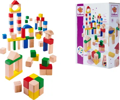Produktbild von Simba-Dickie EH HOLZBAUSTEINE BUN BUNT/NATUR BUNT/NATUR