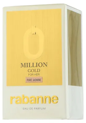 Produktbild von Rabanne Million Gold for Her Pure Jasmine, Frauen, 50 ml, Nicht nachfüllbare Flasche, Flüssiges Parfüm, Mandarine, Jasmin