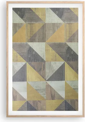 Produktbild von Gerahmtes Poster - Rahmen in heller Eiche - Abstraktion Geometrisch Dreiecke - 61x91,5 cm - Wand Bild - Wanddeko - Wandbilder - Kunstposter - Wandposter - Bilderrahmen - Bilder - P2NPA61x91-4884