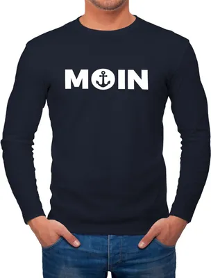 Produktbild von Herren Longsleeve Moin mit Anker Langarmshirt Moonworks® navy M