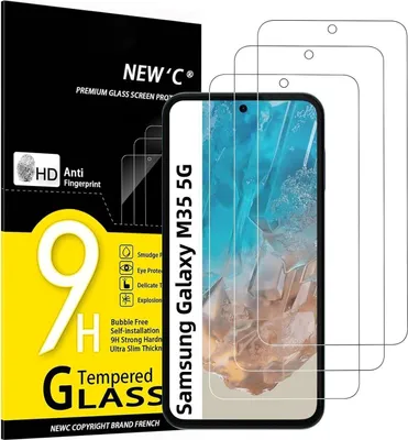 Produktbild von Panzer Schutz Glas Samsung Galaxy M35 5G 3er Pack Ultra-klar 9H Härte