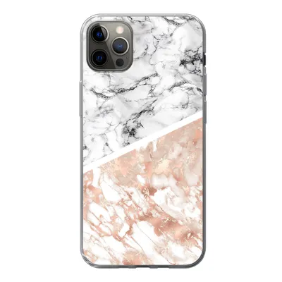 Produktbild von MuchoWow® Handyhülle Schutzhülle Hülle für iPhone 13 Pro Max Marmor - Rosa - Abstrakt - Luxus Silikon Softcase Handy Hülle - Mobiltelefon