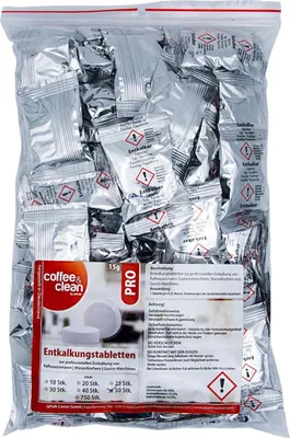 Produktbild von 50 Entkalkungstabletten Entkalker Tabs 15g für Kaffeevollautomaten Bosch Saeco