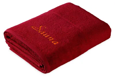 Produktbild von frottana Pearl Saunatuch 80 x 200 cm aus 100% Baumwolle, ruby