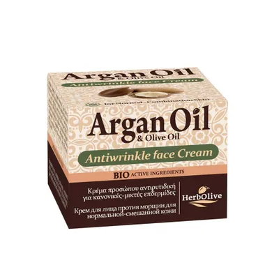 Produktbild von HerbOlive Arganöl Anti-Falten Gesichtscreme *Normale & Mischhaut* 50 ml