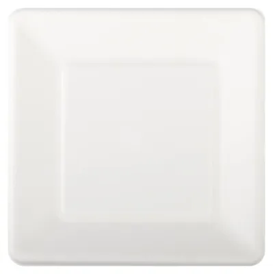 Produktbild von 250x Teller aus Bagasse, naturweiß, quadratisch 16.5cm, 50Stk.