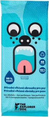 Obrázek produktu pro EXPLORER DOG 100%odbouratelné vlhčené ubrousky 40 ks