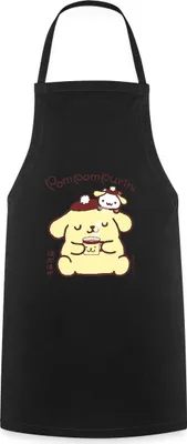 Produktbild von Spreadshirt Pompompurin Trinkt Kaffee Mit Muffin Kochschürze, One size, Schwarz